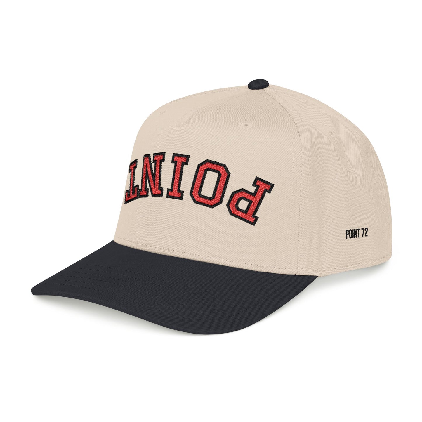 UPSIDE DOWN POINT HAT-BLACK/RED