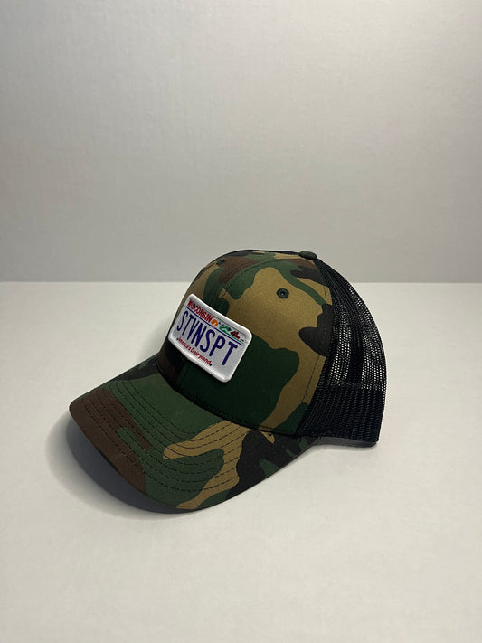 Camo STVNSPT License Plate Hat