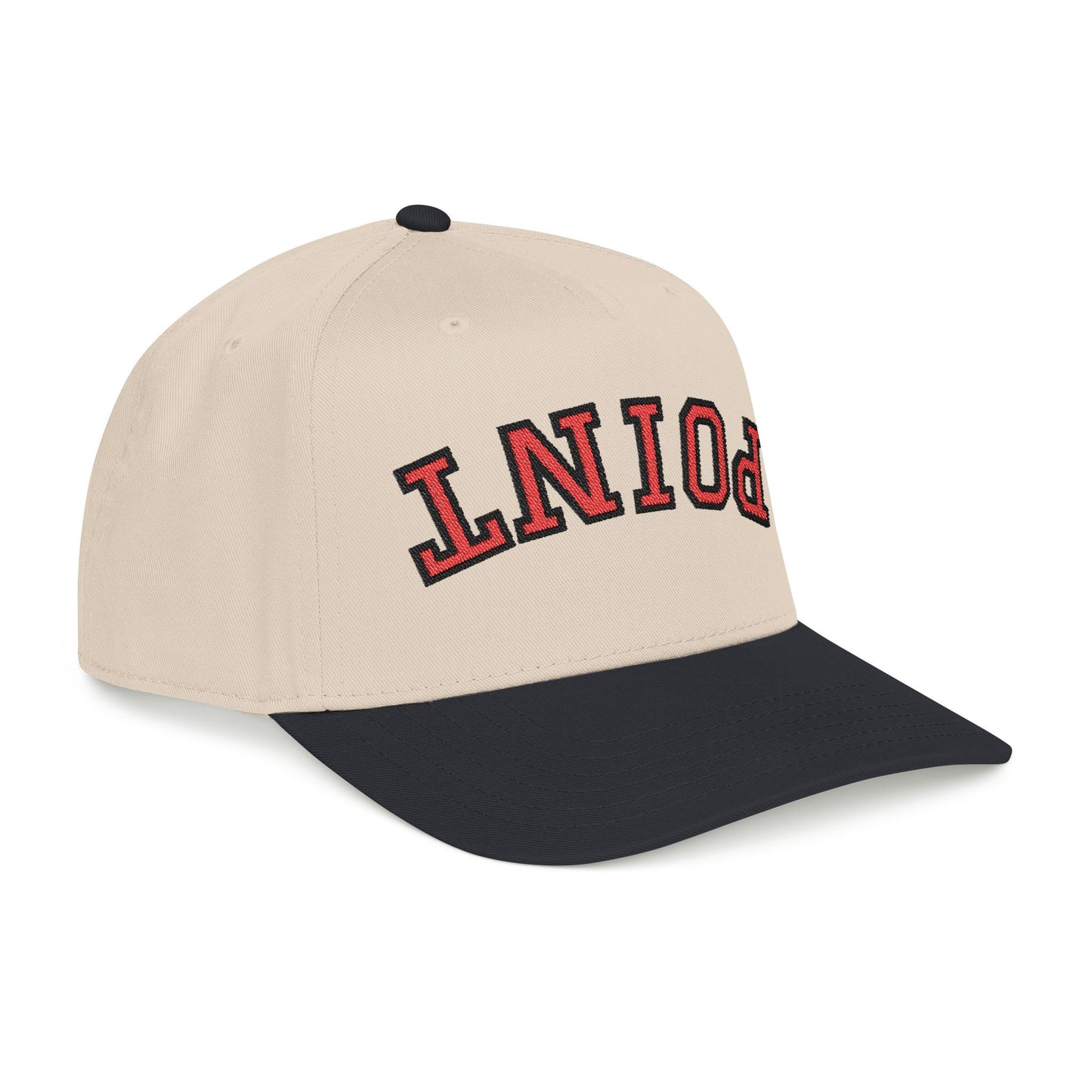 UPSIDE DOWN POINT HAT-BLACK/RED