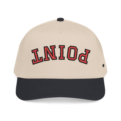 UPSIDE DOWN POINT HAT-BLACK/RED